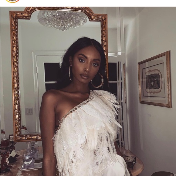 JLUXLABEL Cropped Feather Top - Picture 5 of 8